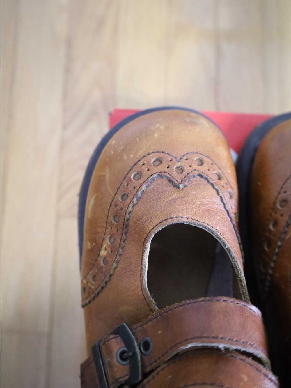 Rare Vintage 1990's Dr.Martens Mary Jane Brogue Platform Shoes Size 7 Made In UK - Picture 10 of 16